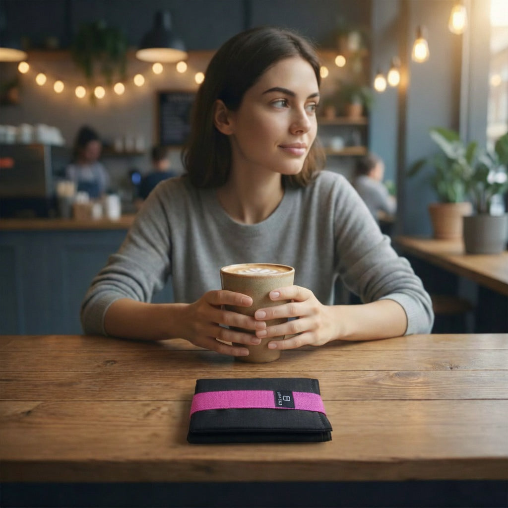 LIGHT FOLD pink wallet for women, enjoy a relaxed and free life