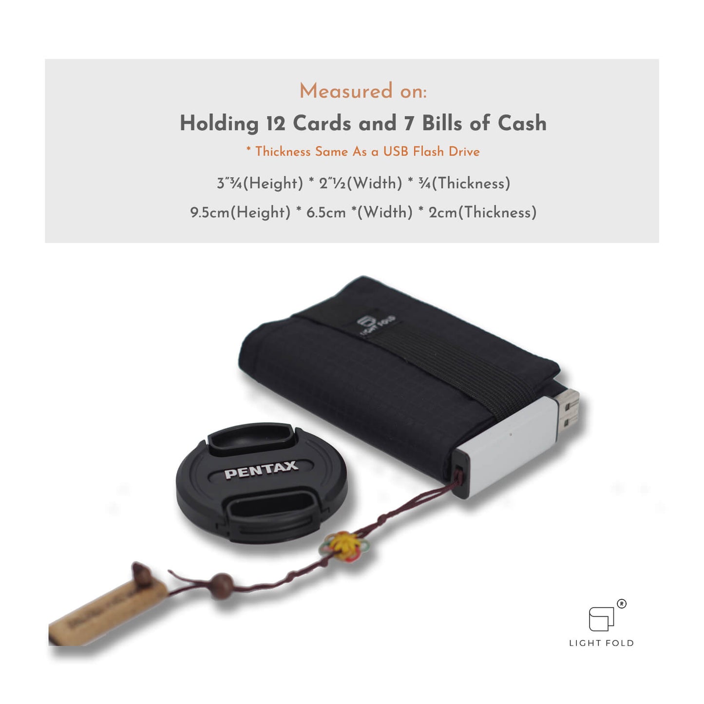 LIGHT FOLD wallet hold 12 cards and bills of cash comfortable