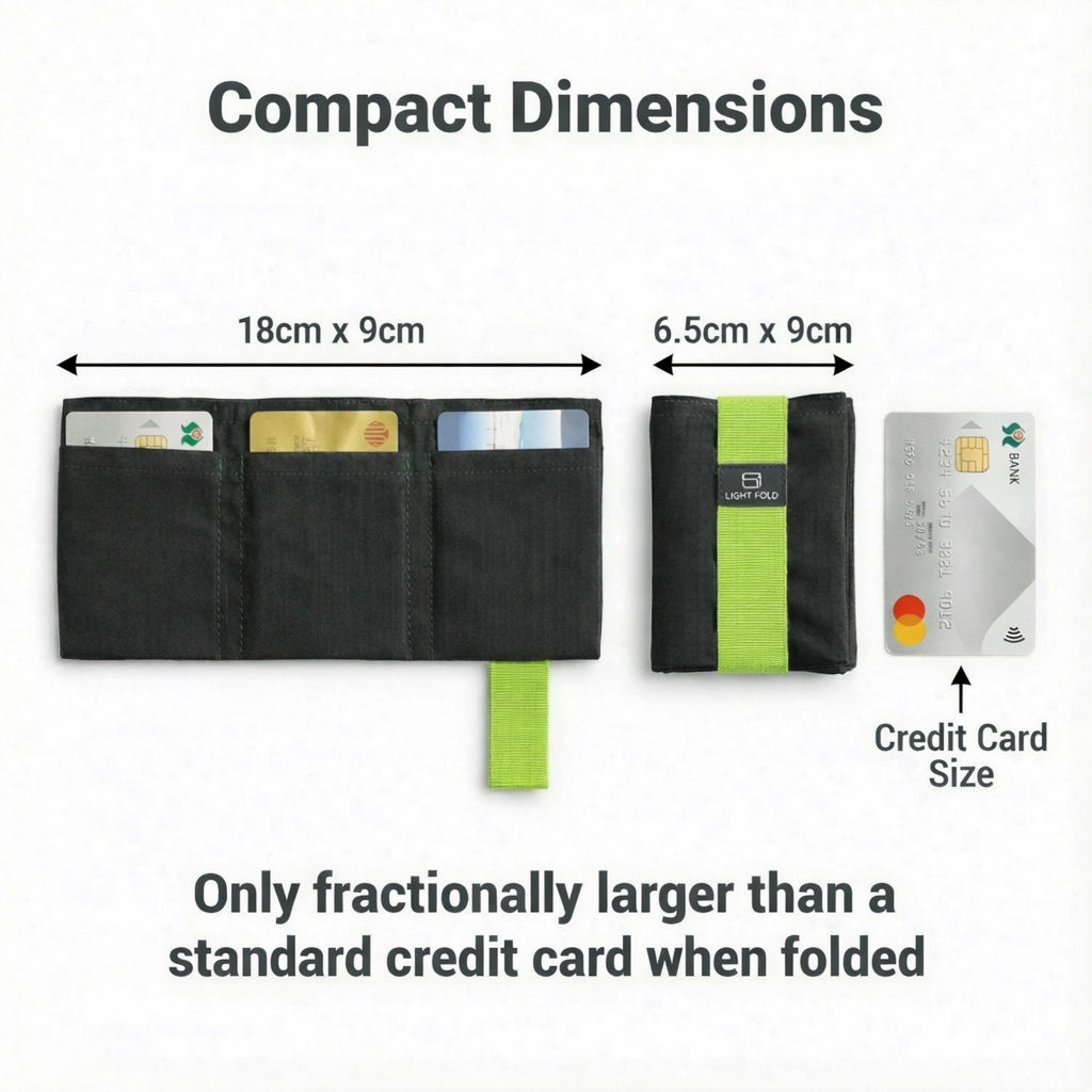 LIGHT FOLD Compact wallet ultra-thin and minimalist with 3 card slots