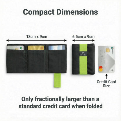 LIGHT FOLD Compact wallet ultra-thin and minimalist with 3 card slots