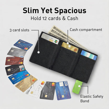 LIGHT FOLD cash wallet Slim yet spacious, 3 card slots and a full-size cash compartment