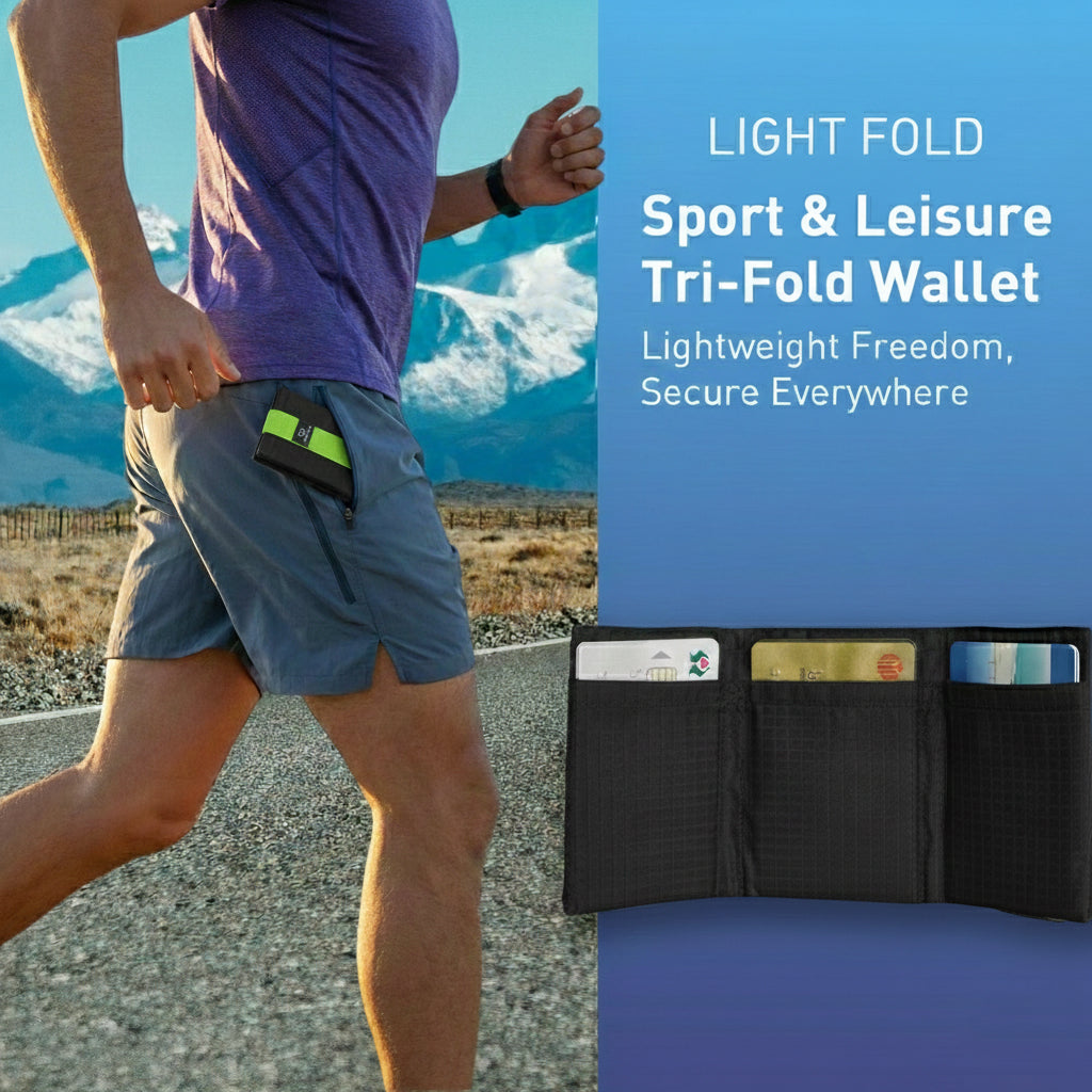 LIGHT FOLD sport and leisure wallet, lightweight freedom, secure everywhere.