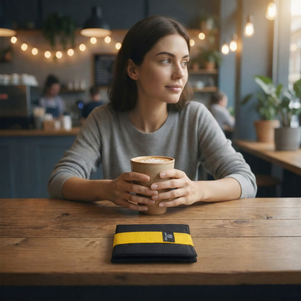 LIGHT FOLD slim minimalist wallet for men women, everyday carry card wallet.