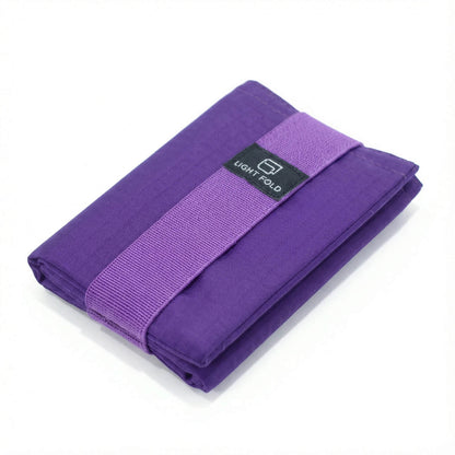 LIGHT FOLD Purple trifold small wallet with elastic band secured