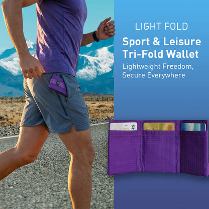 LIGHT FOLD sport tri-fold wallet, leisure design , lightweight freedom